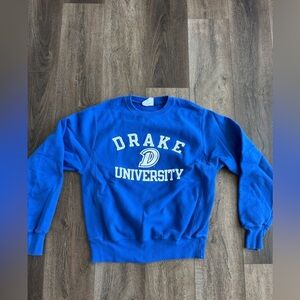 Vintage Drake University sweatshirt.  Unisex size small.  Royal blue.